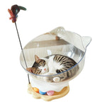 360° Transparent Space Capsule Cat Bed Large Comfort Design