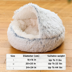 Long Plush Soft & Cozy Fluffy Nest for Deep Sleep Cat Bed
