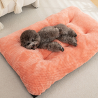 Plush Pineapple Grid Pillow Dog Bed