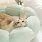 Cozy Flower Plush Soft Bunny Velvet Pet Nest Cat Bed