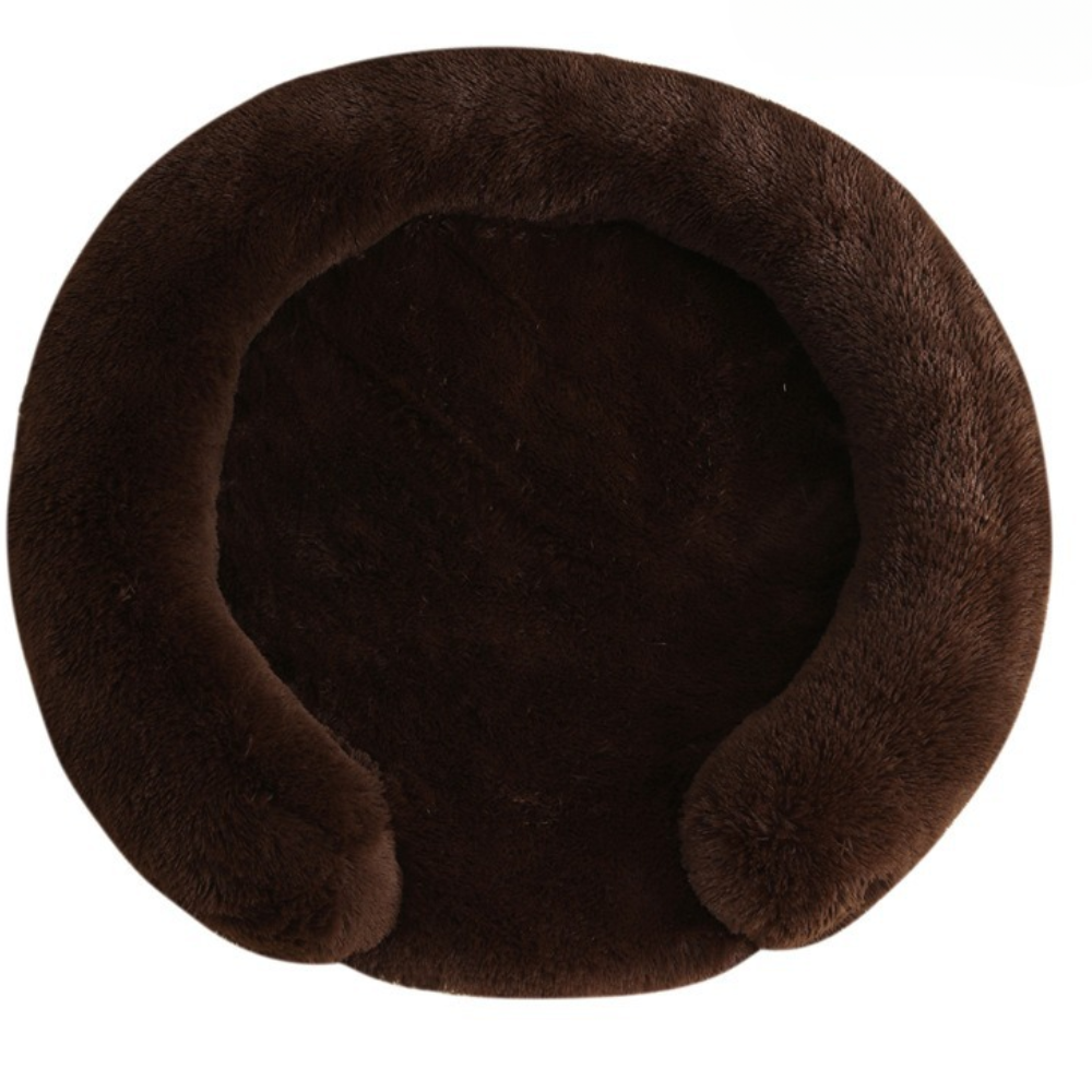 Plush Fluffy Shaggy Round Soft Washable Dog Bed