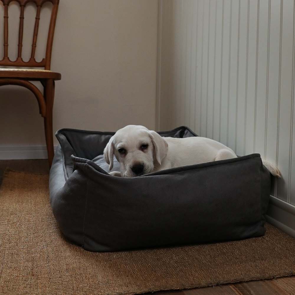 Waterproof Scratch-Resistant Cooling Leather Dog Bed