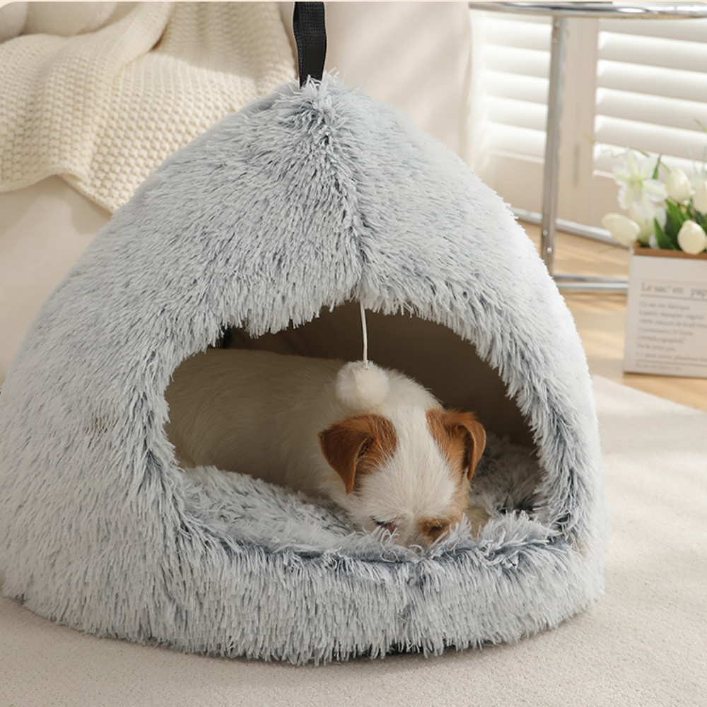 Winter Warm Plush Soft Removable Cushion Cat Bed