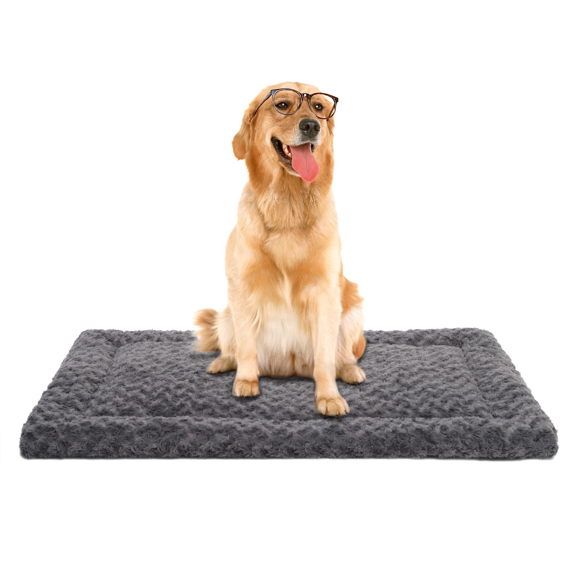 Scratch-Resistant Rose Plush Dog Bed