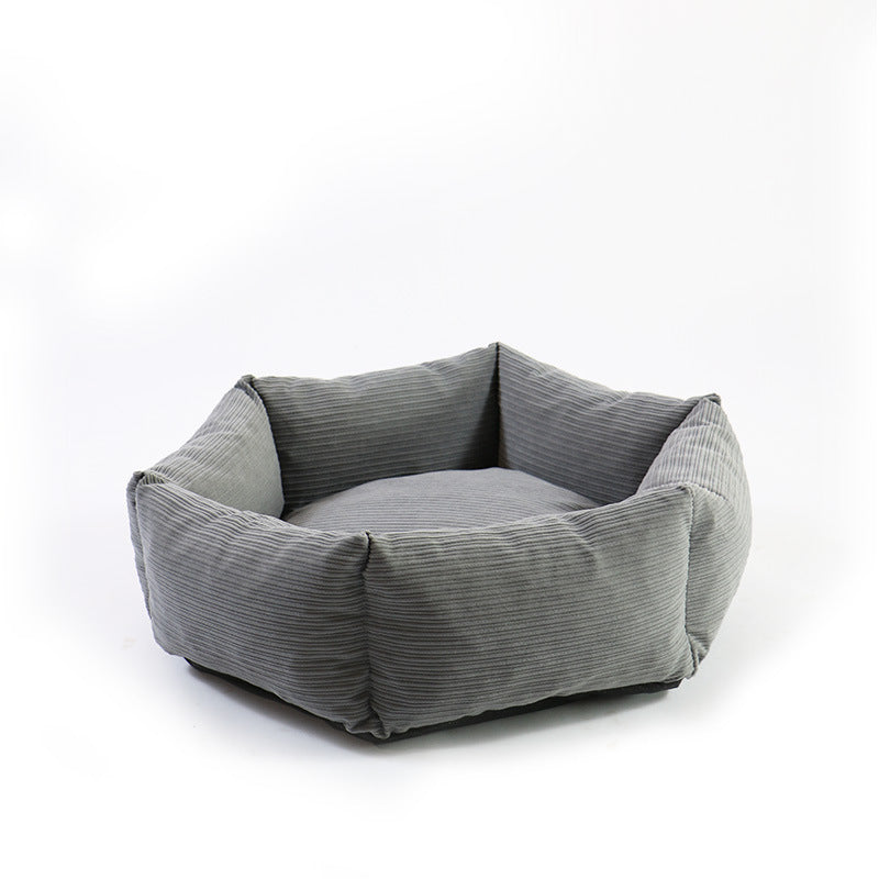 Hexagon Supportive Scratch-Resistant Chew-Proof Cat Bed