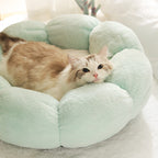 Cozy Flower Plush Soft Bunny Velvet Pet Nest Cat Bed