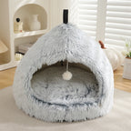 Winter Warm Plush Soft Removable Cushion Cat Bed