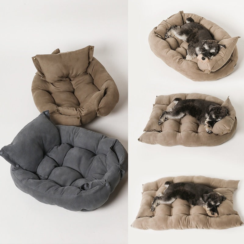 Convertible Multi-Shape Soft Washable Pet Sofa Dog Bed