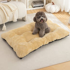 Plush Pineapple Grid Pillow Dog Bed