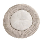 Round Donut Soft Plush Striped Cushion Dog Bed