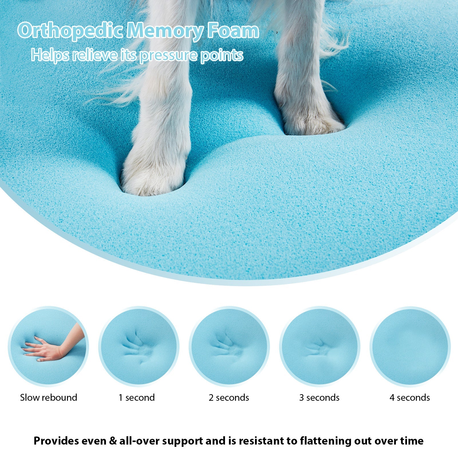 Orthopedic Memory Foam  Waterproof Liner Dog Bed