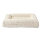 Orthopedic Foam Furry Pet Sofa Bed with Bolster Human Dog Bed