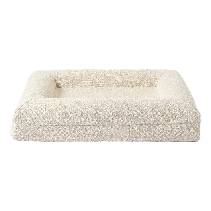 Orthopedic Foam Furry Pet Sofa Bed with Bolster Human Dog Bed
