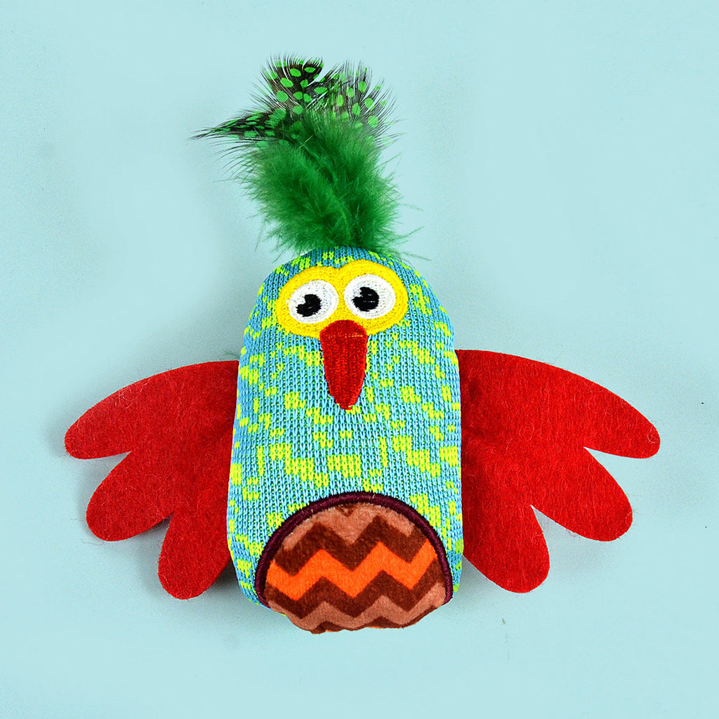Designer Owl Bell Interactive Colorful Cat Toy