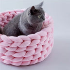 Handmade Knitted Cozy Nest Cat Bed
