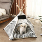 Cozy Cotton Teepee Pet Bed  Cat Small Dog