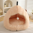 Winter Warm Plush Soft Removable Cushion Cat Bed