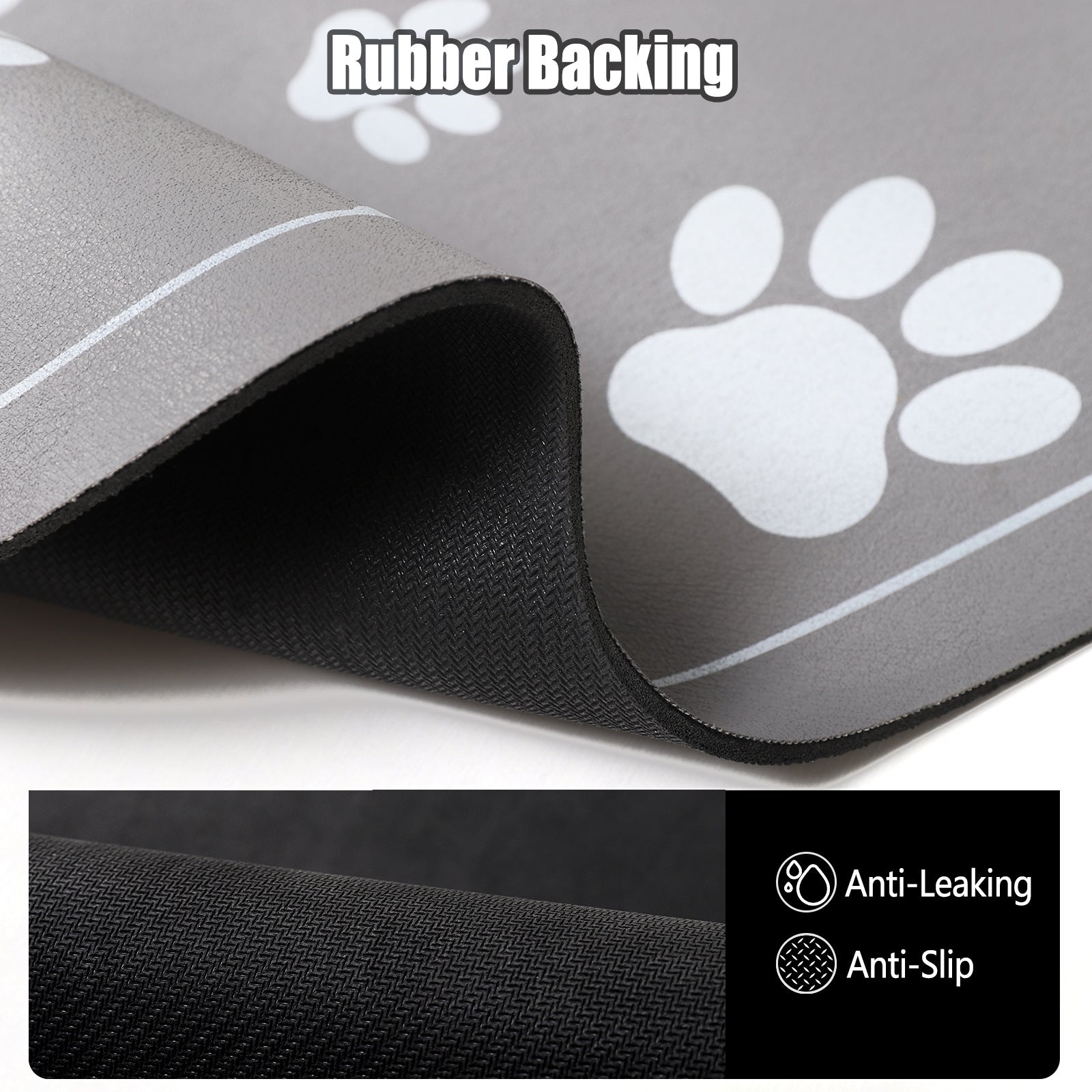Absorbent Dog Feeding Mat Non-Slip Pet Bowl Pad