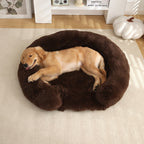 Plush Fluffy Shaggy Round Soft Washable Dog Bed