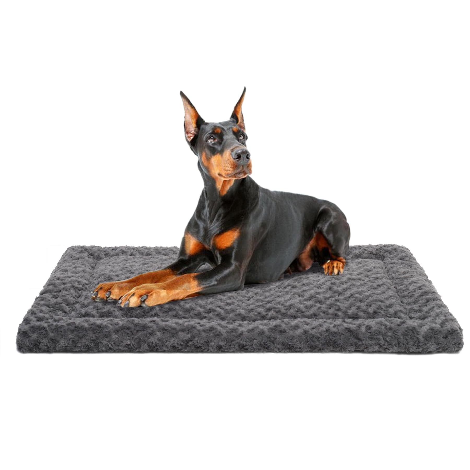 Scratch-Resistant Rose Plush Dog Bed
