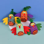 Designer Owl Bell Interactive Colorful Cat Toy