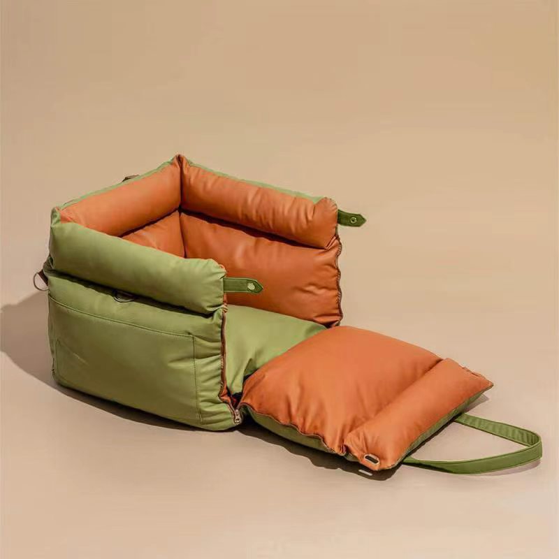 Leather Non-Slip Takeaway Bag Dog Bed