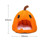 Halloween Pumpkin Washable Cat Bed