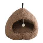 Winter Warm Plush Soft Removable Cushion Cat Bed