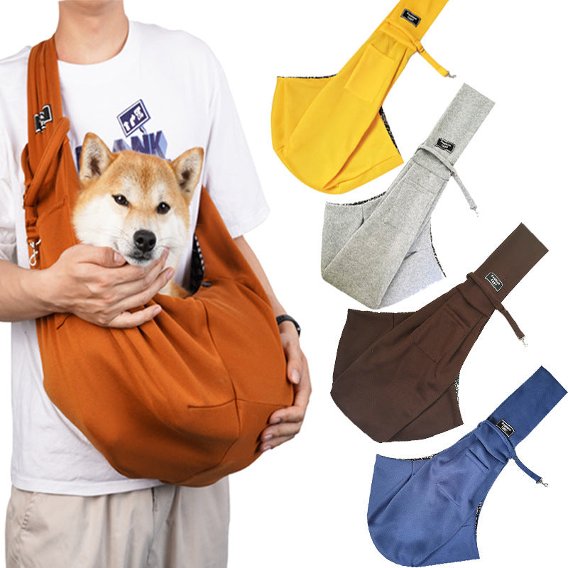 Hands-Free Pet Sling Carrier Outdoor Soft Adjustable Shoulder Bag for Small Dogs Cats