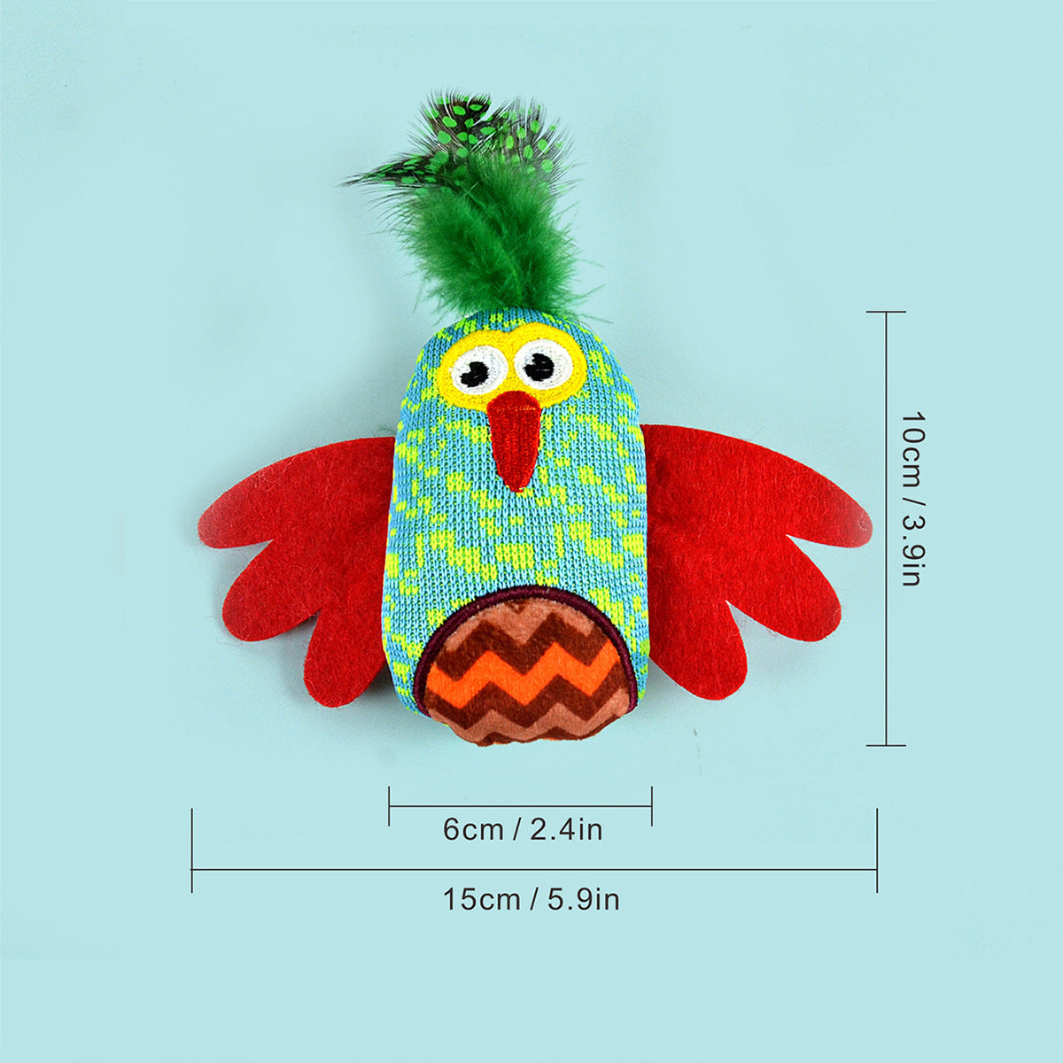 Designer Owl Bell Interactive Colorful Cat Toy