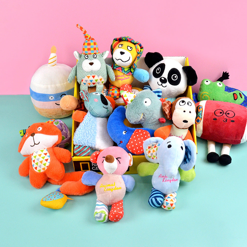 Plush Squeaky Pet Toy with Crinkle Paper Interactive Chew Dog Toy