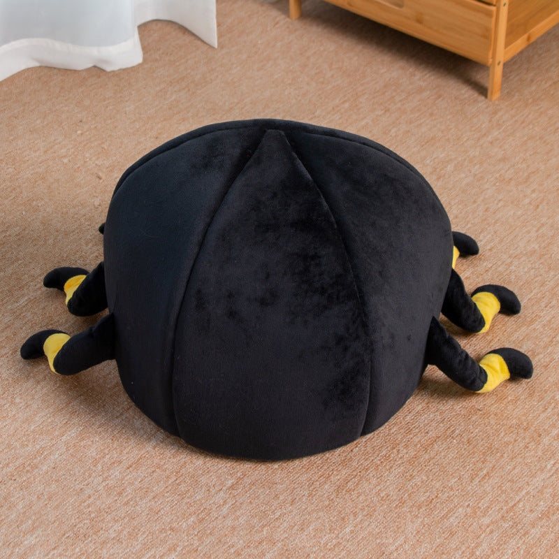 Halloween Spider Warm Plush Cat Bed