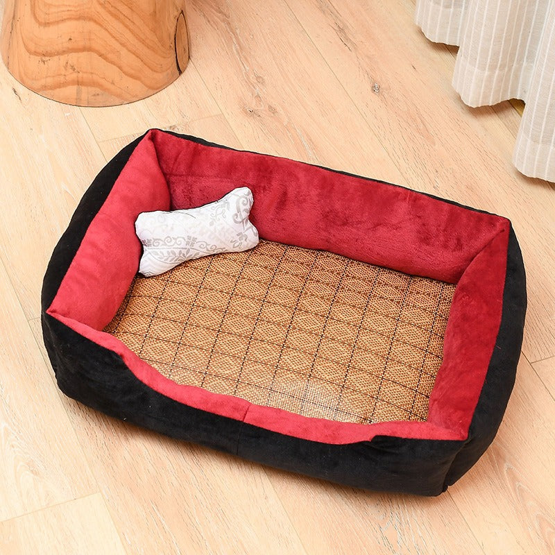 Washable Dog Bed Soft Eco-Friendly Summer Mat Dog Bed