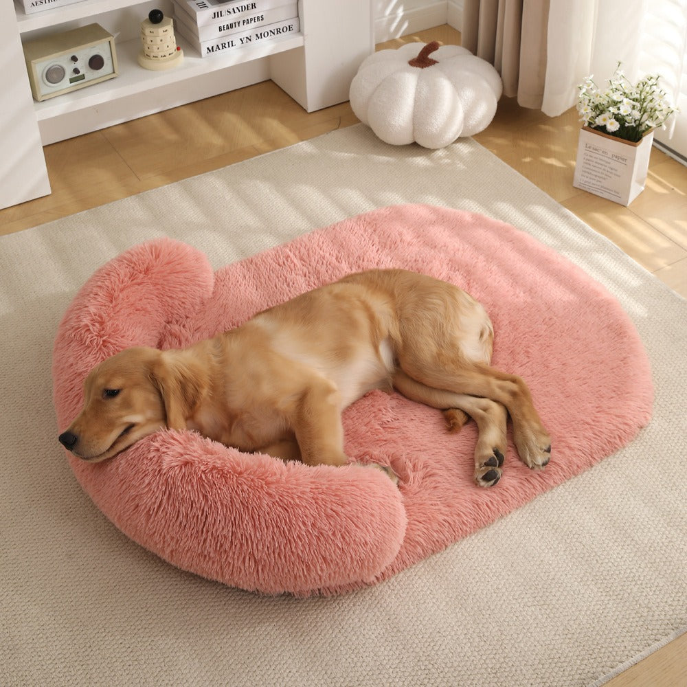 Plush Fluffy Pillow Support Winter Dog Bed