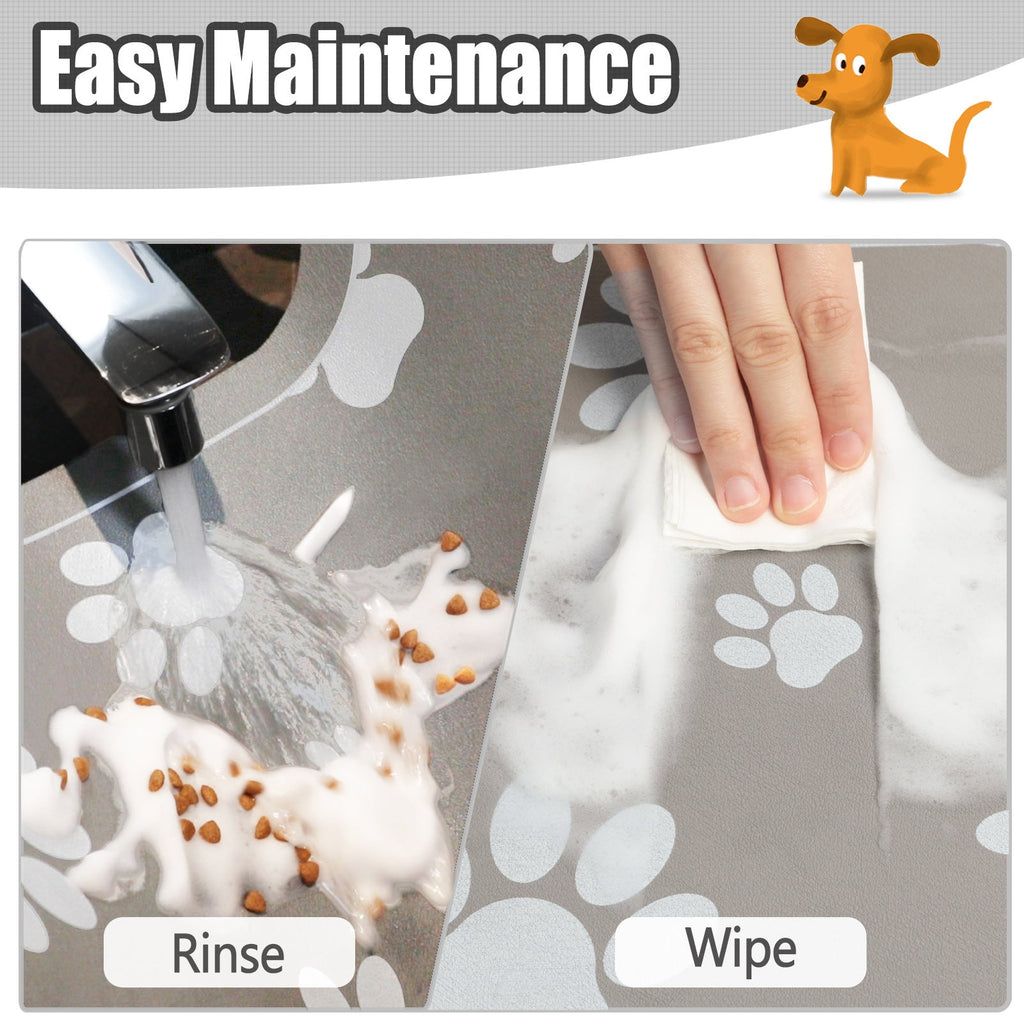Absorbent Dog Feeding Mat Non-Slip Pet Bowl Pad