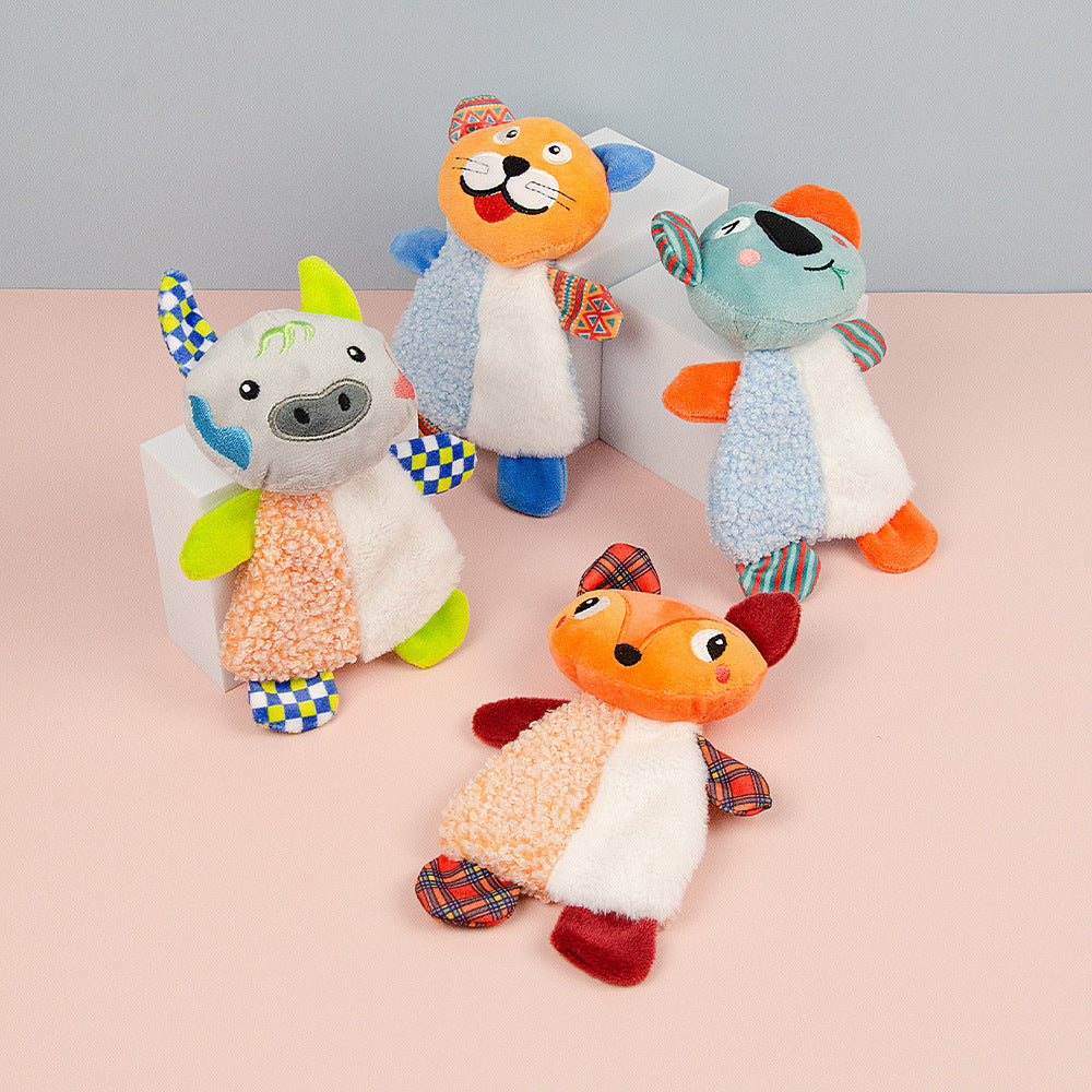 Plush Squeaky Pet Toy with Crinkle Paper Interactive Chew Dog Toy