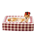 Christmas Gift Box Style Rectangular Plush Warm Dog Bed